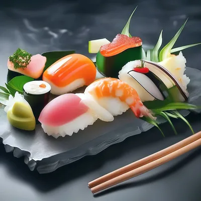 Суши, Япония, вкусный, аппетитные» — создано в Шедевруме