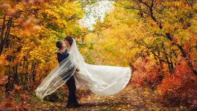 Осенняя свадьба: образ жениха и невесты