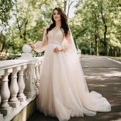 Свадебное платье кружева цвета шампань | Anna Skoblikova - Свадебные платья  - Вечерние Платья