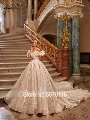 Красивое пышное свадебное платье …» — создано в Шедевруме
