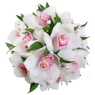 Свадебный букет из орхидей - 78 фото