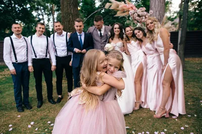 wedding, свадьба, свадебные фотографии, свадебные фотографии с гостями,  подружки невесты, свадебные идея подружки невесты, Свадебный фотограф Москва
