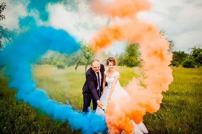 цветной дым, цветной дым свадьба, фотосессия с цветным дымом, дым на  свадьбу, дымовые шашки цветные