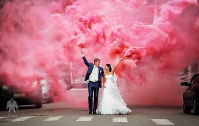 Цветной дым на свадьбу для фотосессии - заказать в интернет-магазине  «Пион-Декор» или свадебном салоне в Москве