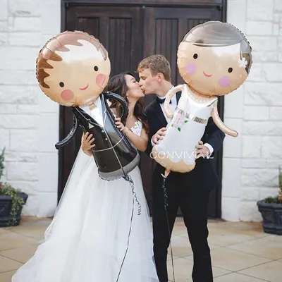 Свадебные кольца из воздушных шаров - заказать в интернет-магазине воздушных  шаров ФлайСПб