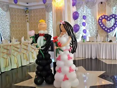 Оформление свадьбы воздушными шарами - интересные варианты оформления!  Свадебное оформление шарами - Декор Свадеб