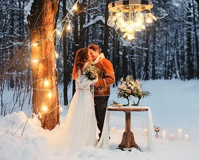 Красивая свадьба зимой