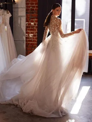 Кружевные свадебные платья без бретелек с пышными рукавами | AliExpress
