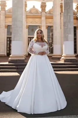 Свадебные платья больших размеров в Москве - купить свадебное платье для  полной невесты: каталог