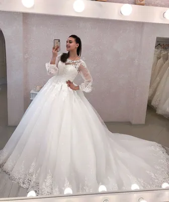 Wedding dresses, Шикарное пышное свадебное платье со шлейфом | Пышные  свадебные платья, Свадебные платья, Платья