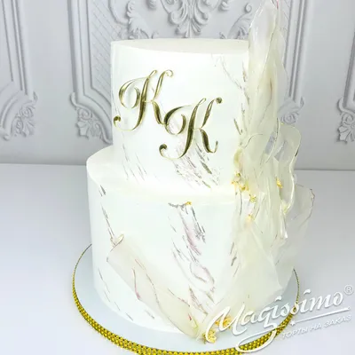 Роскошные свадебные торты двухъярусные с безупречными деталями