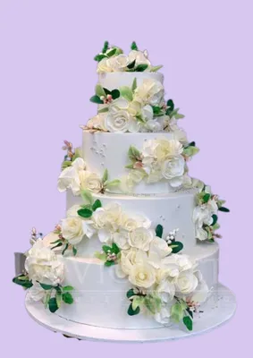 Свадебный торт кремовый (53 фото)