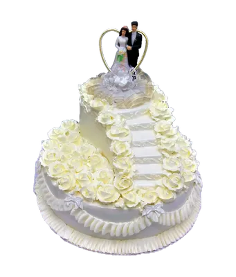 Оформление свадебного торта белково-заварным кремом. - YouTube