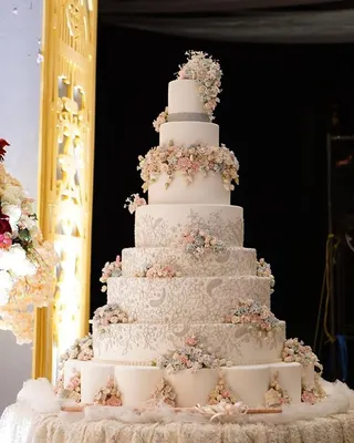 Шикарные свадебные торты, заказать шикарный свадебный торт в Киеве, фото -  CupCake
