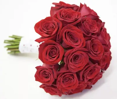 Свадебный букет из красных роз фото фотографии