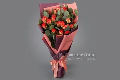 Букет невесты из кустовых роз - купить с бесплатной доставкой 24/7 по Москве