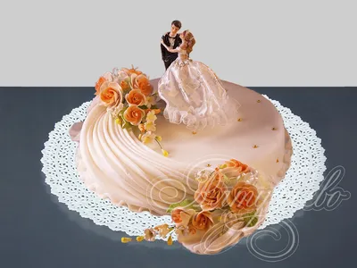 Маленький свадебный торт №13478 купить по выгодной цене с доставкой по  Москве. Интернет-магазин Московский Пекарь