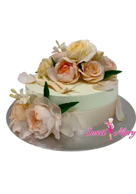 Свадебный торт с розами - Купить в магазине Chocoloves недорого
