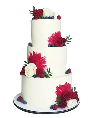 Торт с розами категории Свадебные торты розового цвета