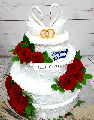 Тортюф — Свадебный торт с сахарными розами