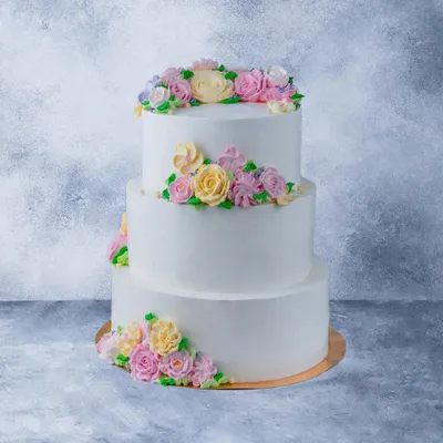 Трехъярусный свадебный торт категории Трехъярусные свадебные торты