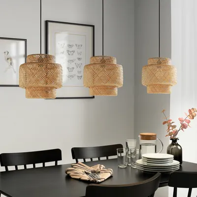 SINNERLIG подвесной светильник бамбук/ручная работа 27 см | IKEA Lietuva