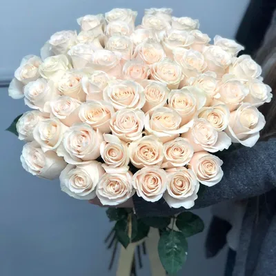 Белые розы 50 см доставка в Сургуте | Bgsurgut.ru
