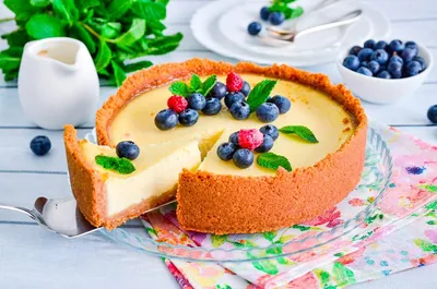 Десерт без духовки: рецепт лимонного чизкейка | Almette | Дзен