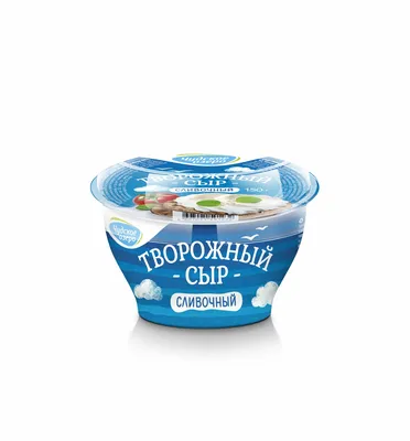 Сыр творожный сливочный cream cheese “Чудское озеро”, с м.д.ж. в сухом  веществе не менее 60%, 150 г - Чудское озеро