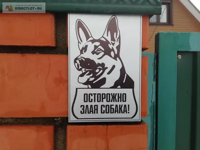 Знак \"Осторожно злая собака!\"