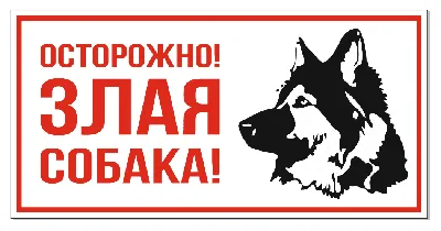 Купить табличку злая собака | Осторожно злая собака