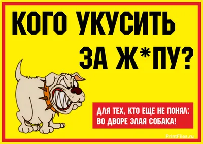 Таблички Злая собака купить в интернет-магазине Таблички - tablichkispb.ru