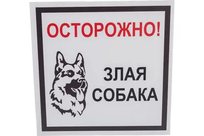 Табличка \"Злая собака\" ПВХ 200х100 мм купить недорого в интернет-магазине  столярных изделий и дверей Бауцентр