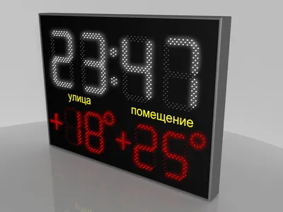 Электронные часы-табло размером 350х30х150 мм (ЧЧ, ММ+ календарь,  термометр, влажность) (ID#203592447), цена: 105 руб., купить на Deal.by