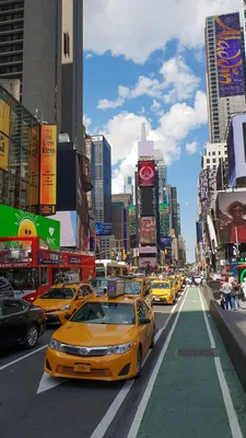 Обои Таймс-Сквер в ночное время, Нью-Йорк, США, магазины, улица, фонари  2560x1600 HD Изображение