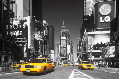 KH0968 Желтое такси Нью-Йорка Раскраска картина по номерам на холсте Molly  купить недорого в интернет магазине в Москве, СПБ и других городах России,  цены, фото, отзывы