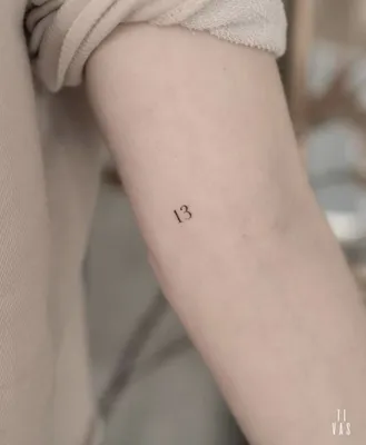 Small 13 Number Tattoo Design | Number 13 tattoos, 13 tattoos, Number  tattoos