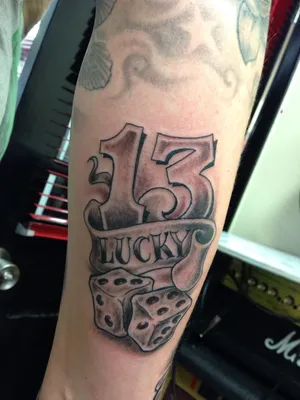 Lucky 13 | Lucky tattoo, 13 tattoos, Tattoos with meaning