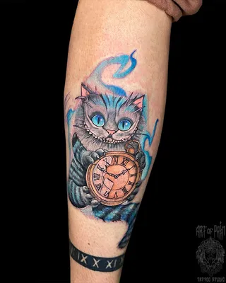 фото тату Чеширский кот от 23.01.2018 №044 - tattoo Cheshire Cat -  tattoo-photo.ru - tattoo-photo.ru