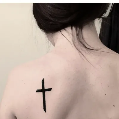 Временная татуировка купить Тату-переводилка Крест с крыльями. tat233 в  магазине Neformarket