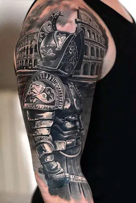 Тату гладиатор | ANATOMY TATTOO STUDIO | Дзен