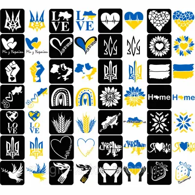 Набор трафаретов Символы для блеск тату, био тату хной, 6х6 см, 20 шт.  (ID#1126617595), цена: 150 ₴, купить на Prom.ua