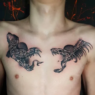 Женская тату змея 24х10см/ Переводная татуировка (ID#1302905123), цена: 103  ₴, купить на Prom.ua