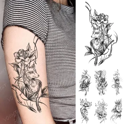 Значение тату лиса: фото и эскизы | tattoo-sketches.com | Дзен