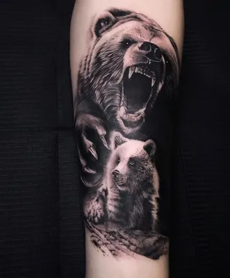 Уникальное тату медведя для настоящих ценителей искусства