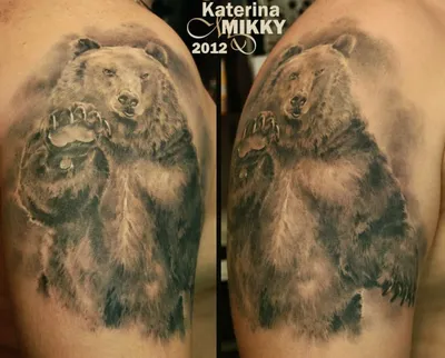 Оригинальная татуировка медведя на вашем устройстве - jpg формат