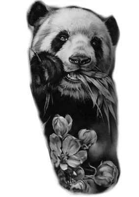Утонченная и элегантная татуировка медведя - выберите свой размер и формат
