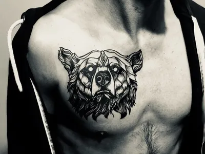 Невероятное татуированное изображение медведя - выберите свой формат