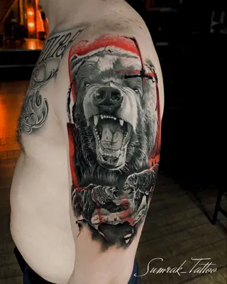 Фото татуировки медведя - бесплатно и в хорошем качестве
