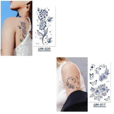 Татуировка цветочков на женской спине: фото – работа выполнена в тату  студии «West End» (СПб)